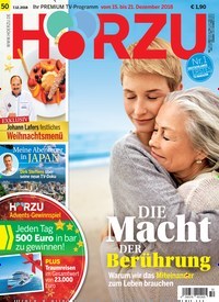 Titelbild der Ausgabe 50/2018 von HÖRZU. Diese Zeitschrift und viele weitere Programmzeitschriften als Abo oder epaper bei United Kiosk online kaufen.