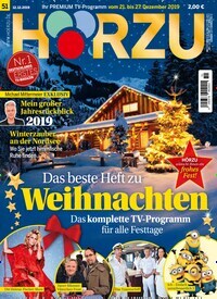 Titelbild der Ausgabe 51/2019 von HÖRZU. Diese Zeitschrift und viele weitere Programmzeitschriften als Abo oder epaper bei United Kiosk online kaufen.