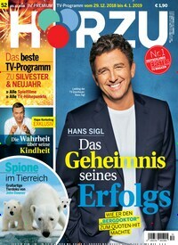 Titelbild der Ausgabe 52/2018 von HÖRZU. Diese Zeitschrift und viele weitere Programmzeitschriften als Abo oder epaper bei United Kiosk online kaufen.