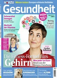 Titelbild der Ausgabe 4/2022 von Hörzu Gesundheit. Diese Zeitschrift und viele weitere Elternzeitschriften und Tierzeitschriften als Abo oder epaper bei United Kiosk online kaufen.