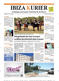 Titelbild der Ausgabe 3/2013 von Ibiza Kurier. Diese Zeitschrift und viele weitere Wirtschaftsmagazine und Politikmagazine als Abo oder epaper bei United Kiosk online kaufen.