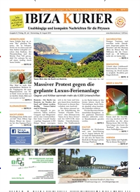 Titelbild der Ausgabe 6/2013 von Ibiza Kurier. Diese Zeitschrift und viele weitere Wirtschaftsmagazine und Politikmagazine als Abo oder epaper bei United Kiosk online kaufen.