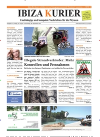 Titelbild der Ausgabe 7/2013 von Ibiza Kurier. Diese Zeitschrift und viele weitere Wirtschaftsmagazine und Politikmagazine als Abo oder epaper bei United Kiosk online kaufen.