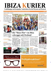 Titelbild der Ausgabe 14/2014 von Ibiza Kurier. Diese Zeitschrift und viele weitere Wirtschaftsmagazine und Politikmagazine als Abo oder epaper bei United Kiosk online kaufen.