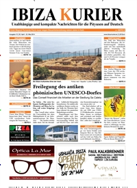 Titelbild der Ausgabe 15/2014 von Ibiza Kurier. Diese Zeitschrift und viele weitere Wirtschaftsmagazine und Politikmagazine als Abo oder epaper bei United Kiosk online kaufen.
