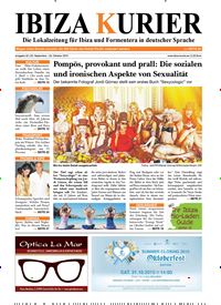 Titelbild der Ausgabe 32/2015 von Ibiza Kurier. Diese Zeitschrift und viele weitere Wirtschaftsmagazine und Politikmagazine als Abo oder epaper bei United Kiosk online kaufen.