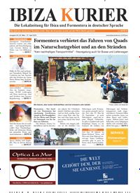 Titelbild der Ausgabe 38/2016 von Ibiza Kurier. Diese Zeitschrift und viele weitere Wirtschaftsmagazine und Politikmagazine als Abo oder epaper bei United Kiosk online kaufen.
