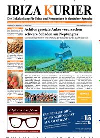 Titelbild der Ausgabe 44/2016 von Ibiza Kurier. Diese Zeitschrift und viele weitere Wirtschaftsmagazine und Politikmagazine als Abo oder epaper bei United Kiosk online kaufen.