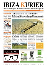 Titelbild der Ausgabe 48/2017 von Ibiza Kurier. Diese Zeitschrift und viele weitere Wirtschaftsmagazine und Politikmagazine als Abo oder epaper bei United Kiosk online kaufen.