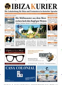Titelbild der Ausgabe 51/2017 von Ibiza Kurier. Diese Zeitschrift und viele weitere Wirtschaftsmagazine und Politikmagazine als Abo oder epaper bei United Kiosk online kaufen.
