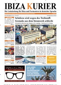 Titelbild der Ausgabe 57/2017 von Ibiza Kurier. Diese Zeitschrift und viele weitere Wirtschaftsmagazine und Politikmagazine als Abo oder epaper bei United Kiosk online kaufen.