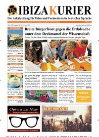 Titelbild der Ausgabe 62/2018 von Ibiza Kurier. Diese Zeitschrift und viele weitere Wirtschaftsmagazine und Politikmagazine als Abo oder epaper bei United Kiosk online kaufen.