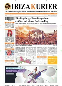 Titelbild der Ausgabe 72/2019 von Ibiza Kurier. Diese Zeitschrift und viele weitere Wirtschaftsmagazine und Politikmagazine als Abo oder epaper bei United Kiosk online kaufen.