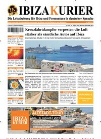 Titelbild der Ausgabe 74/2019 von Ibiza Kurier. Diese Zeitschrift und viele weitere Wirtschaftsmagazine und Politikmagazine als Abo oder epaper bei United Kiosk online kaufen.