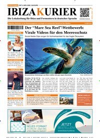 Titelbild der Ausgabe 143/2026 von Ibiza Kurier. Diese Zeitschrift und viele weitere Wirtschaftsmagazine und Politikmagazine als Abo oder epaper bei United Kiosk online kaufen.