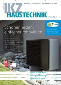 Titelbild der Ausgabe 1/2020 von IKZ Haustechnik. Diese Zeitschrift und viele weitere Architekturzeitschriften und Bauzeitschriften als Abo oder epaper bei United Kiosk online kaufen.