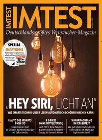 Titelbild der Ausgabe 9/2021 von IMTEST - Das Verbraucher Magazin. Diese Zeitschrift und viele weitere Wirtschaftsmagazine und Politikmagazine als Abo oder epaper bei United Kiosk online kaufen.