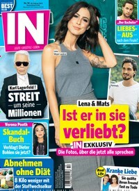 Titelbild der Ausgabe 10/2019 von IN - Leute, Lifestyle, Leben. Diese Zeitschrift und viele weitere Lifestylemagazine und Peoplemagazine als Abo oder epaper bei United Kiosk online kaufen.
