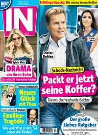 Titelbild der Ausgabe 19/2019 von IN - Leute, Lifestyle, Leben. Diese Zeitschrift und viele weitere Lifestylemagazine und Peoplemagazine als Abo oder epaper bei United Kiosk online kaufen.