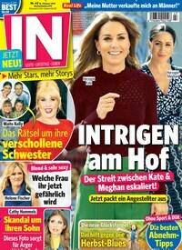 Titelbild der Ausgabe 43/2019 von IN - Leute, Lifestyle, Leben. Diese Zeitschrift und viele weitere Lifestylemagazine und Peoplemagazine als Abo oder epaper bei United Kiosk online kaufen.