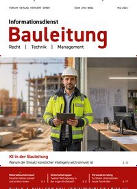 Titelbild der Ausgabe 4/2026 von Informationsdienst Bauleitung. Diese Zeitschrift und viele weitere Architekturzeitschriften und Bauzeitschriften als Abo oder epaper bei United Kiosk online kaufen.
