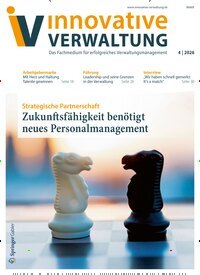 Titelbild der Ausgabe 4/2026 von Innovative Verwaltung. Diese Zeitschrift und viele weitere Jurazeitschriften und Zeitschriften für Verwaltung als Abo oder epaper bei United Kiosk online kaufen.
