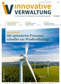 Titelbild der Ausgabe 7/2026 von Innovative Verwaltung. Diese Zeitschrift und viele weitere Jurazeitschriften und Zeitschriften für Verwaltung als Abo oder epaper bei United Kiosk online kaufen.