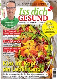 Titelbild der Ausgabe 4/2026 von Iss dich gesund. Diese Zeitschrift und viele weitere Kochzeitschriften und Backzeitschriften als Abo oder epaper bei United Kiosk online kaufen.