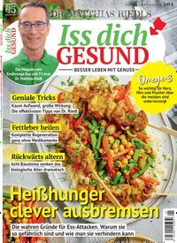 Titelbild der Ausgabe 5/2025 von Iss dich gesund. Diese Zeitschrift und viele weitere Kochzeitschriften und Backzeitschriften als Abo oder epaper bei United Kiosk online kaufen.