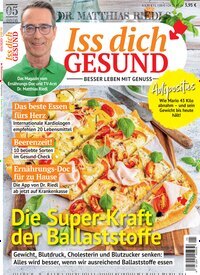 Titelbild der Ausgabe 5/2026 von Iss dich gesund. Diese Zeitschrift und viele weitere Kochzeitschriften und Backzeitschriften als Abo oder epaper bei United Kiosk online kaufen.