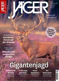 Titelbild der Ausgabe 9/2025 von Jäger. Diese Zeitschrift und viele weitere Sportmagazine als Abo oder epaper bei United Kiosk online kaufen.