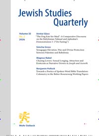 Titelbild der Ausgabe 2/2026 von Jewish Studies Quarterly (JSQ). Diese Zeitschrift und viele weitere Kunstmagazine und Kulturmagazine als Abo oder epaper bei United Kiosk online kaufen.