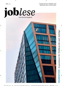 Titelbild der Ausgabe 1/2022 von joblese. Diese Zeitschrift und viele weitere Businessmagazine als Abo oder epaper bei United Kiosk online kaufen.
