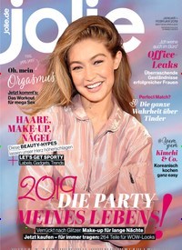 Titelbild der Ausgabe 1/2019 von Jolie. Diese Zeitschrift und viele weitere Frauenzeitschriften als Abo oder epaper bei United Kiosk online kaufen.