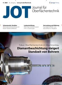 Titelbild der Ausgabe 9/2025 von JOT Journal für Oberflächentechnik. Diese Zeitschrift und viele weitere Industriemagazine und Handwerkmagazine als Abo oder epaper bei United Kiosk online kaufen.