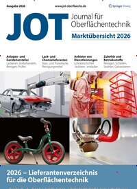 Titelbild der Ausgabe 1/2026 von JOT Journal für Oberflächentechnik Special. Diese Zeitschrift und viele weitere Industriemagazine und Handwerkmagazine als Abo oder epaper bei United Kiosk online kaufen.