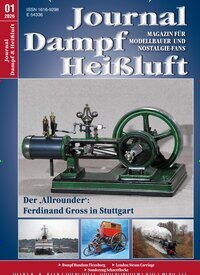 Titelbild der Ausgabe 1/2026 von Journal Dampf & Heißluft. Diese Zeitschrift und viele weitere Reisemagazine, Freizeitmagazine und Wissensmagazine als Abo oder epaper bei United Kiosk online kaufen.