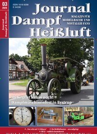 Titelbild der Ausgabe 3/2026 von Journal Dampf & Heißluft. Diese Zeitschrift und viele weitere Reisemagazine, Freizeitmagazine und Wissensmagazine als Abo oder epaper bei United Kiosk online kaufen.