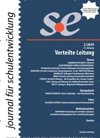 Titelbild der Ausgabe 2/2019 von journal für schulentwicklung. Diese Zeitschrift und viele weitere Zeitschriften für Pädagogik als Abo oder epaper bei United Kiosk online kaufen.