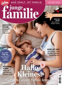 Titelbild der Ausgabe 2/2023 von junge familie. Diese Zeitschrift und viele weitere Elternzeitschriften und Tierzeitschriften als Abo oder epaper bei United Kiosk online kaufen.
