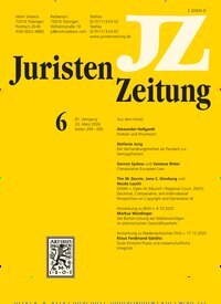 Titelbild der Ausgabe 6/2026 von JuristenZeitung (JZ). Diese Zeitschrift und viele weitere Jurazeitschriften und Zeitschriften für Verwaltung als Abo oder epaper bei United Kiosk online kaufen.