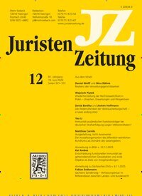 Titelbild der Ausgabe 12/2026 von JuristenZeitung (JZ). Diese Zeitschrift und viele weitere Jurazeitschriften und Zeitschriften für Verwaltung als Abo oder epaper bei United Kiosk online kaufen.