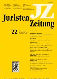 Titelbild der Ausgabe 22/2025 von JuristenZeitung (JZ). Diese Zeitschrift und viele weitere Jurazeitschriften und Zeitschriften für Verwaltung als Abo oder epaper bei United Kiosk online kaufen.