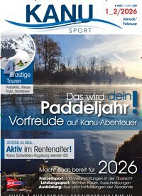 Titelbild der Ausgabe 1/2026 von Kanu Sport. Diese Zeitschrift und viele weitere Sportmagazine als Abo oder epaper bei United Kiosk online kaufen.
