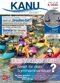 Titelbild der Ausgabe 8/2025 von Kanu Sport. Diese Zeitschrift und viele weitere Sportmagazine als Abo oder epaper bei United Kiosk online kaufen.