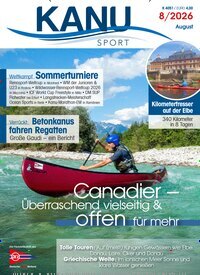 Titelbild der Ausgabe 8/2026 von Kanu Sport. Diese Zeitschrift und viele weitere Sportmagazine als Abo oder epaper bei United Kiosk online kaufen.