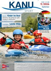 Titelbild der Ausgabe 9/2026 von Kanu Sport. Diese Zeitschrift und viele weitere Sportmagazine als Abo oder epaper bei United Kiosk online kaufen.