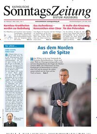 Titelbild der Ausgabe 9/2026 von Katholische Sonntagszeitung für das Bistum Augsburg. Diese Zeitschrift und viele weitere Kunstmagazine und Kulturmagazine als Abo oder epaper bei United Kiosk online kaufen.