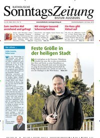 Titelbild der Ausgabe 12/2023 von Katholische Sonntagszeitung für das Bistum Augsburg. Diese Zeitschrift und viele weitere Kunstmagazine und Kulturmagazine als Abo oder epaper bei United Kiosk online kaufen.