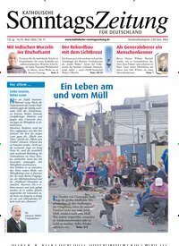 Titelbild der Ausgabe 11/2026 von Katholische Sonntagszeitung für Deutschland. Diese Zeitschrift und viele weitere Kunstmagazine und Kulturmagazine als Abo oder epaper bei United Kiosk online kaufen.